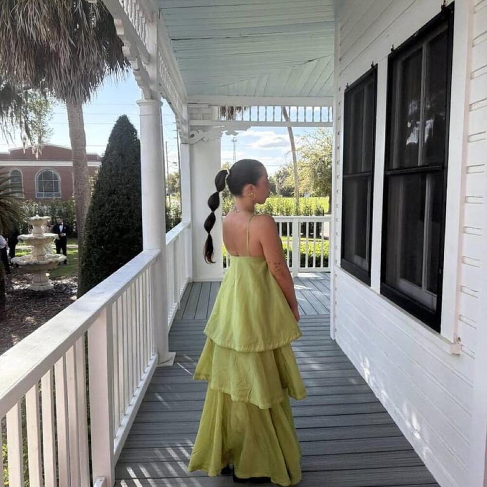 Flawed elliatt green maxi dress
